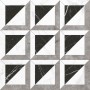 Patterned --and-- Statement Black/Dark Grey Medium Format 260x410 - 595x595 Porcelain for Wall/Floor; Finish - Natural